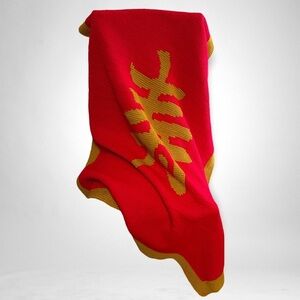 Handmade Crocheted Afghan Blanket Bed Sofa Throw Chinese Symbol Longevity 42x54